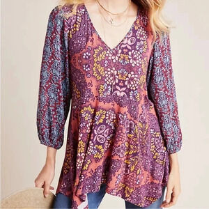 NWT!! Anthropologie Maeve - Mariela Tunic - Red/Blue - Size Small
